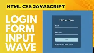Login Form With HTML CSS & Javascript 