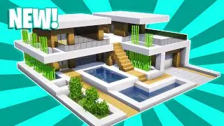 Minecraft : How To Build a Small Modern House Tutorial (#46)