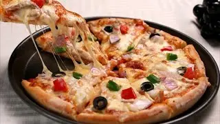 Пицца | Быстрая пицца на сковороде | Простой рецепт 🍕