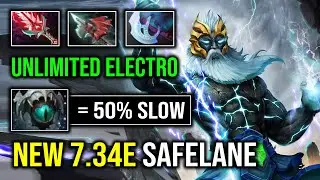 NEW 7.34e Safelane Hybrid Magic Right Click Zeus +50% Skadi Slow Unlimited Electro Dota 2