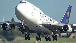 BOEING 747 Close-up DEPARTURE + NEW Boeing 767 for Challenge Cargo (4K)