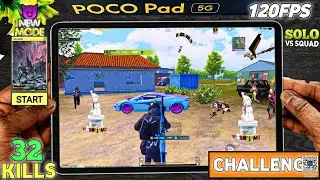 POCO Pad 5G HANDCAM Video🔥 l'🇮🇳 TPP SOLO: DAY 01 - CONQUEROR' 4 Finger's Claw+GYRO Sensitivity