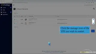 How to Reboot or Restart Your VPS using Virtualizor   CloudSpace