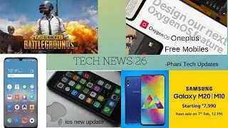 Tech news:26 Oneplus free mobiles, Samsung new mobiles, PUBG new update and more in english