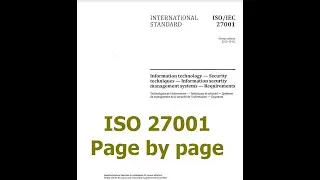 ISO 27001 Standard Page-By-Page. ISO 27001 explained part 1