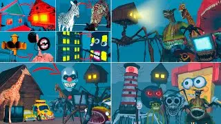 HOUSE HEAD, ROBOBOB, SCARY MOON, TV EATER, ZOOCHOSIS, SIREN HEAD FOUND ME! (MEGAMIX)