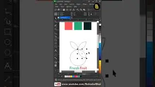 How To Make Fruit Logo In CorelDraw #shorts