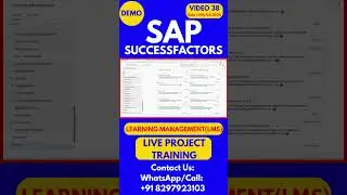 SAP SuccessFactors LMS Training Step by Step Online Tutorial Class 38 2025#sapsuccessfactorstraining