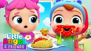 Yummy Spaghetti Song (Table Manners) | Little Angel And Friends Kid Songs