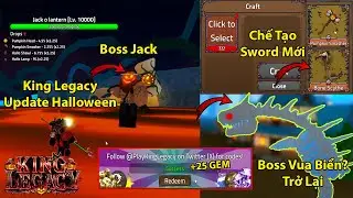 KING LEGACY UPDATE HALLOWEEN | Ra Mắt Sword Mới Lưỡi Hái Xương Và Vua Biển Xương + CODE GEM MỚI