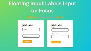 Login Form with Animated Floating Input Labels Move Placeholder Above The Input on Focus