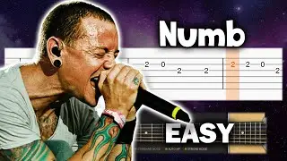 Linkin Park - Numb - EASY Guitar tutorial (TAB)