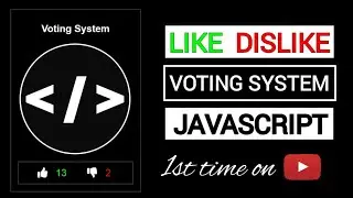 Like Dislike - Voting System Using Html CSS & JavaScript | Webkit Coding