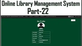 Library management system part-22 | User Profile Page with HTML CSS PHP