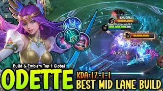 ODETTE NEW BROKEN 1 SHOT BUILD & EMBLEM FOR MID LANE 100% MONSTER 😱 - BUILD TOP 1 GLOBAL ODETTE