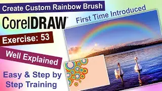 How to Create Custom Rainbow Brush Using Artistic Media in Corel Draw Exercise No. 53 | YN Tutor