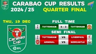 CARABAO CUP RESULTS TODAY - QUARTER FINAL • League Cup 2024/25  • NEXT MATCH