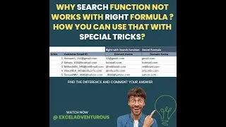 Why Search function not works with Right formula? How you can use that with special tricks in Excel?