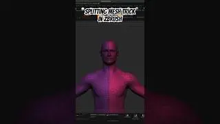 Splitting Mesh Trick in zBrush #3d #tutorial #zbrush