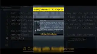 Adding Element In List Using Append In Python. 
