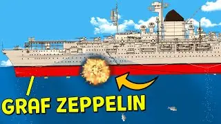 🚢 Graf Zeppelin VS Bombs ◉ Floating Sandbox