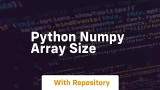 python numpy array size