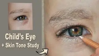 Pastel Pencil Tutorial ~ How to draw Realistic Child's EYES AND SKIN TONES... Three Stages. Narrated