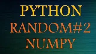 Python Comprehensive Tutorials: Random-2 (Numpy Version)