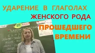 КУДА ПАДАЕТ УДАРЕНИЕ В ГЛАГОЛАХ ЖЕНСКОГО РОДА ПРОШЕДШЕГО ВРЕМЕНИ???!!! ЗАПОМНИТЬ ЛЕГКО!!!