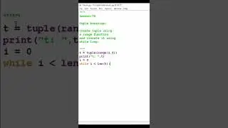 how to iterate over tuple using while loop #shorts #python #coding #pythontricks #pythonfullcourse