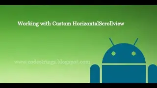 Custom horizontal scrolview in Android Studio