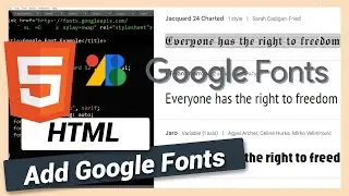 How to use Google Fonts in Website | HTML and CSS Tutorial