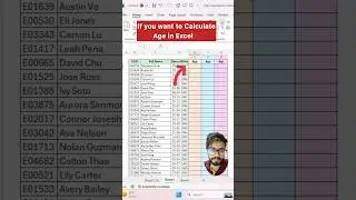 Want to Calculate Age in Excel‼️Use Amazing Three Functions #exceltips #excel #shorts #exceltricks