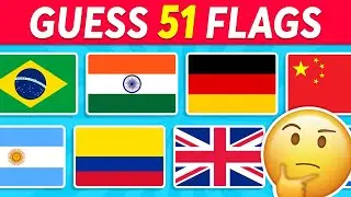 Guess The Flag Quiz 🚩 | 51 Countries Flag Quiz