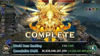 King's Raid - World Boss 2 - 3.3T - feat Cecilia + Gear and Perks