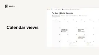 Calendar views