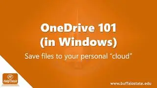 OneDrive 101 - "Cloud" File Storage for Fac/Staff