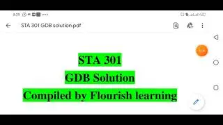 STA 301 GDB Solution / Statics and probability / Semester Fall 2021 / Correct GDB Solution 2021 / VU