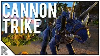 TRIKE MOUNTED WITH CANNONS! - Pugnacia Dinos Modded Ark Twitch Server #13