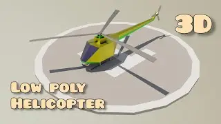 Low poly helicopter 3d modeling (Autodesk Maya 2020)