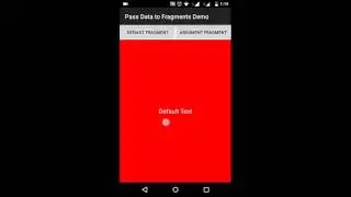 Android Pass Data from Activity to Fragment Demo