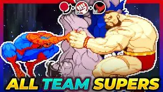 ALL TEAM SUPERS (CROSS-OVER COMBINATIONS) - Marvel vs. Capcom: Clash of Super Heroes (MvC)