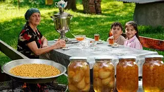 Cherries and pears harvested in the village! - Peasant Woman's White Cherry Jam Recipe