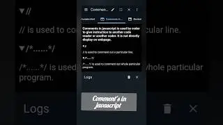 Comment's in javascript 