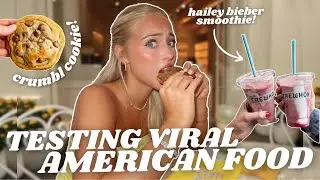 ENGLISH GIRL TRIES VIRAL AMERICAN FOOD SPOTS!