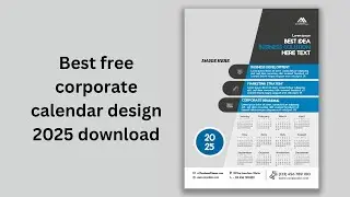 Free Corporate Calendar design 2025 Download | Best free corporate calendar design 2025 download