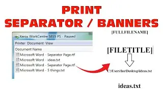 Batch Print with Separator Page containing  