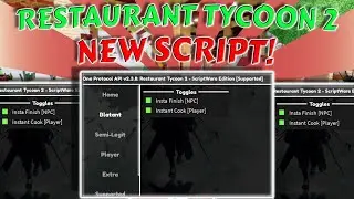 RESTAURANT TYCOON 2 SCRIPT! | INSTA FINISH COOKING | INSTA FINISH EATING | AUTOFARM & MORE