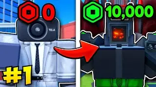 Noob To Pro With $10,000 Robux In Toilet Tower Defense.. Ep 1 (Roblox)