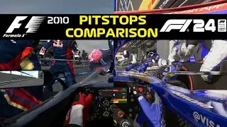 Pitstops Comparison - Codemasters F1 Game 2010-2024